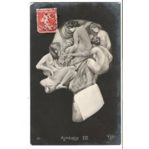 Karikatura Alphons XIII.-z ženských těl