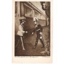 Franz Josef a Wilhelm u vlaku na nádraží