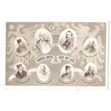 Fotografie Franz Josefa , Wilhelma , admirálů a generálů