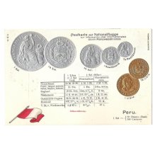 Pohlednice s mincemi- Peru