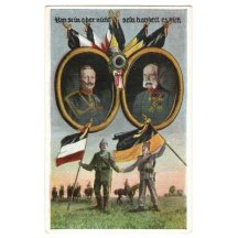 Wilhelm and Franz Joseph , flags of their countries