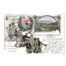 Franz Joseph and wiev at Lipsko , German