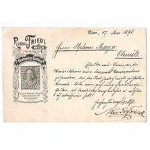 Advertising postcard - Rudolf Friedl - stamp sale