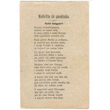 Poem in verses : For memory to Hungarian