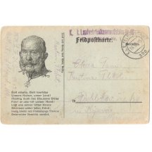Portrait of Franz Joseph with a text , this issue is RARE !