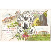 Miniportraits of emperor Franz Joseph and Leipa - Reichstadt city