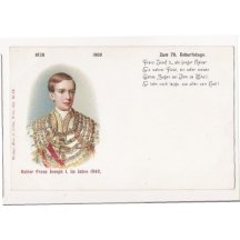 Postcard to 70th birthday of Franz Joseph I.