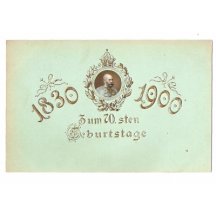  Blahopřání s portrétem Františka Josefa k jeho 70. narozeninám