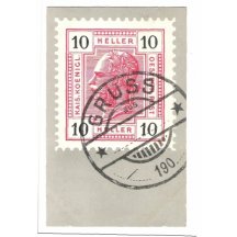 Postcard with stamp 10 hal