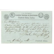 Firemní lístek s medailemi Franz Josefa, Tachov (2), varianta tisku