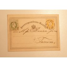 Yellow card evaluated by 3 Kr stamp - stamp Vienna