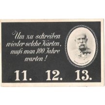 Mimořádná pohlednice - portrét císaře a datum