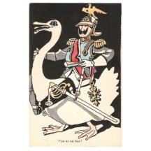 Wilhelm in uniform on the swan