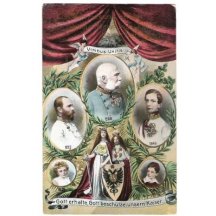 Several colored portraits of Franz Joseph